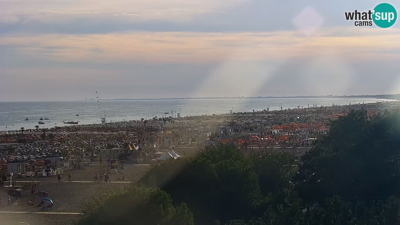 Webcam en direct plage de Bibione – vue depuis Ashanti ApartHotel