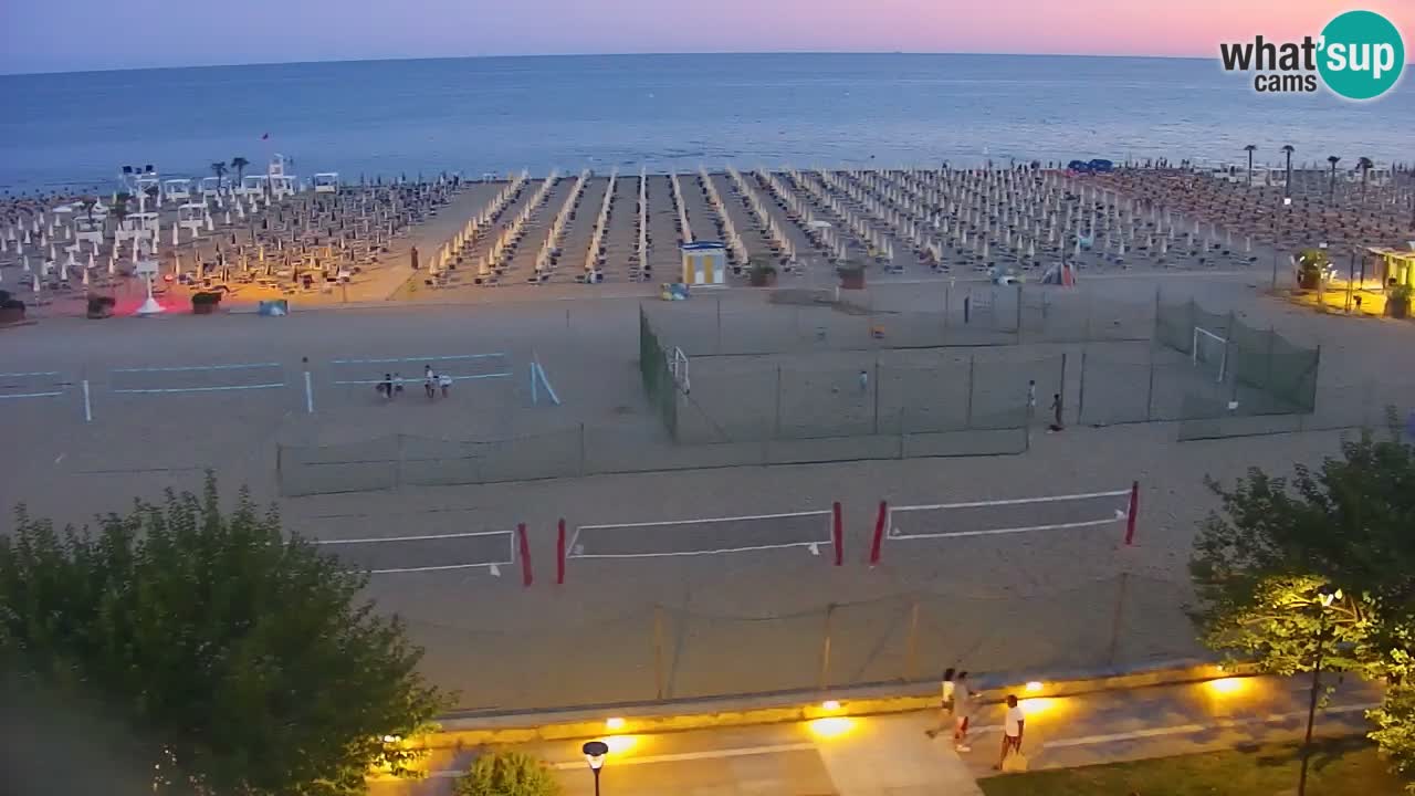 Webcam en direct plage de Bibione – vue depuis Ashanti ApartHotel