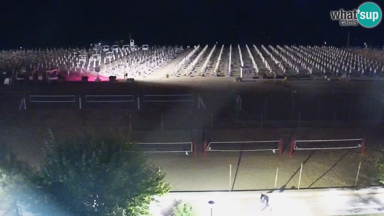 Webcam en direct plage de Bibione – vue depuis Ashanti ApartHotel