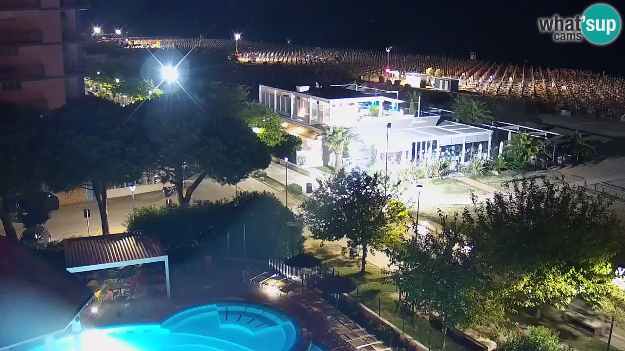 Webcam en direct plage de Bibione – vue depuis Ashanti ApartHotel