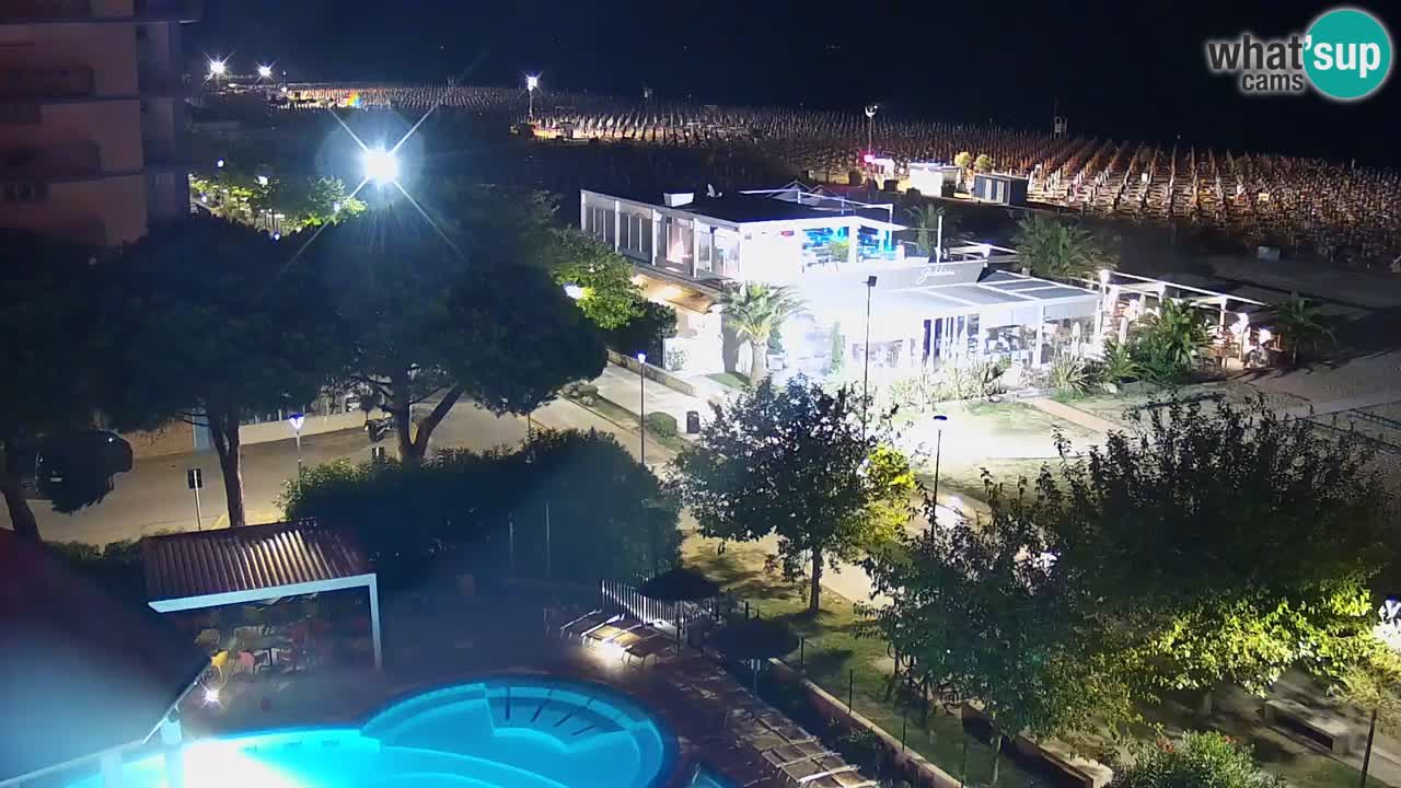 Webcam en direct plage de Bibione – vue depuis Ashanti ApartHotel