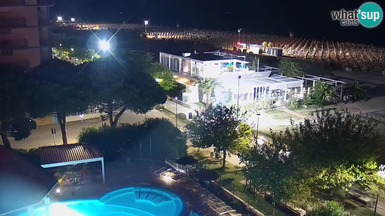 Webcam en vivo playa Bibione – vista desde Ashanti ApartHotel