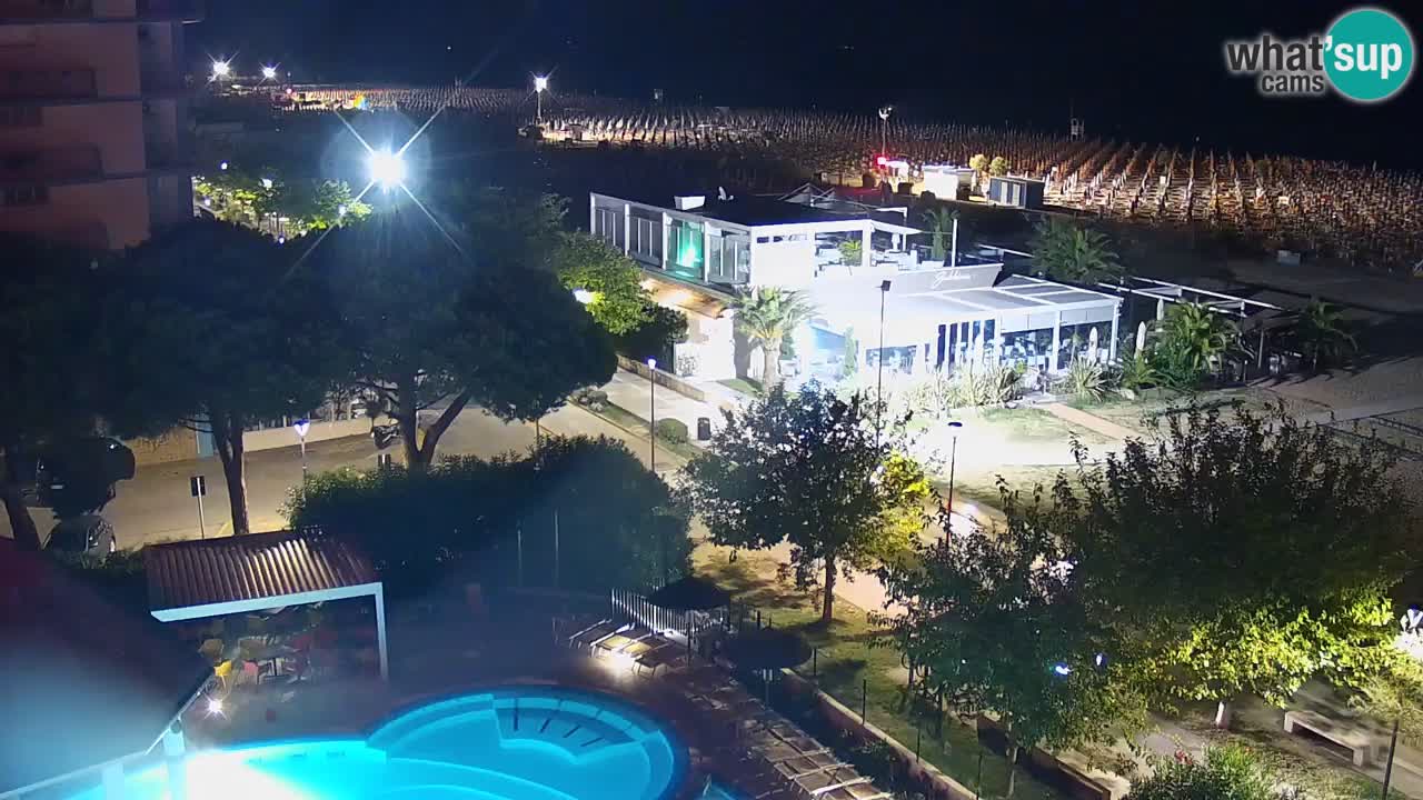 Webcam en direct plage de Bibione – vue depuis Ashanti ApartHotel