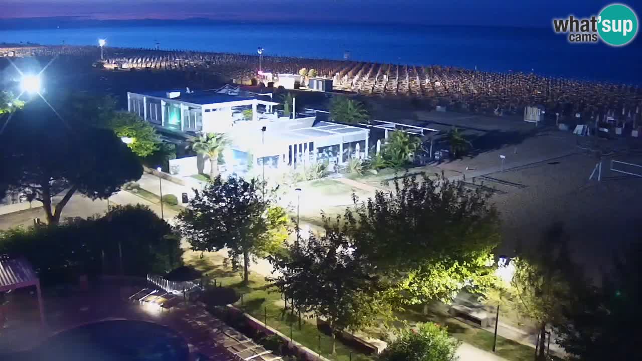 Webcam en direct plage de Bibione – vue depuis Ashanti ApartHotel