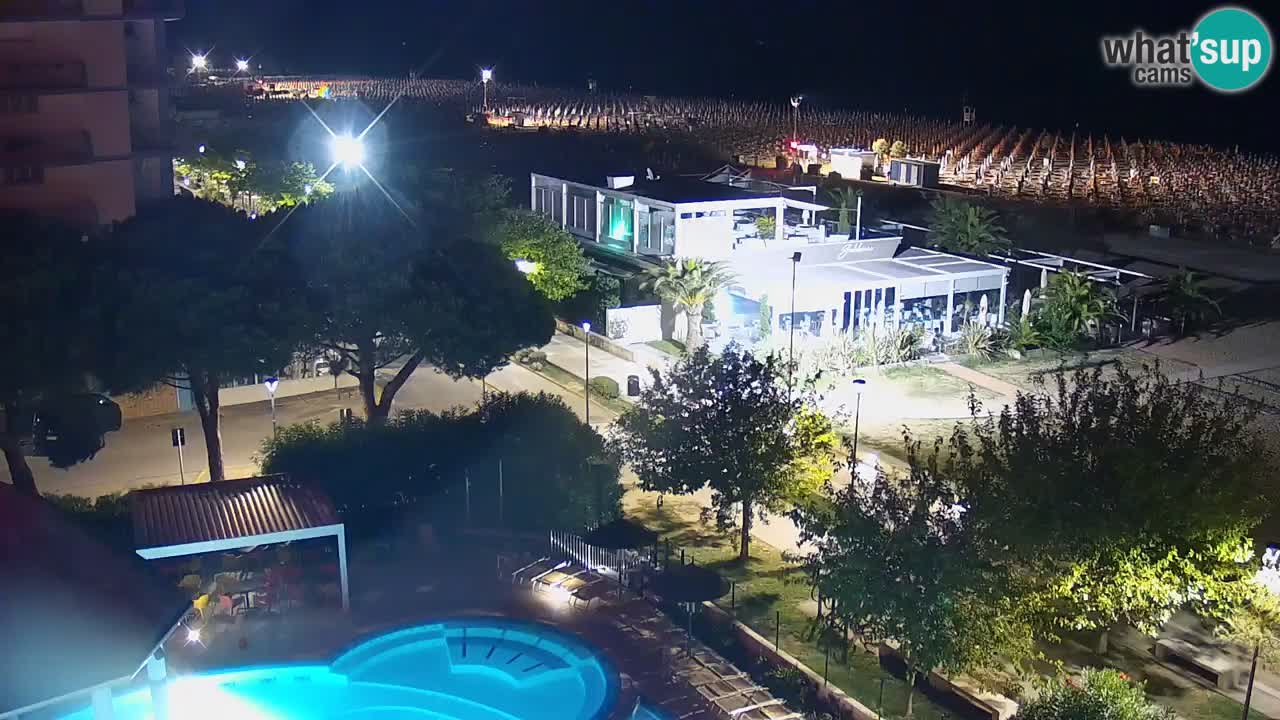Webcam en direct plage de Bibione – vue depuis Ashanti ApartHotel