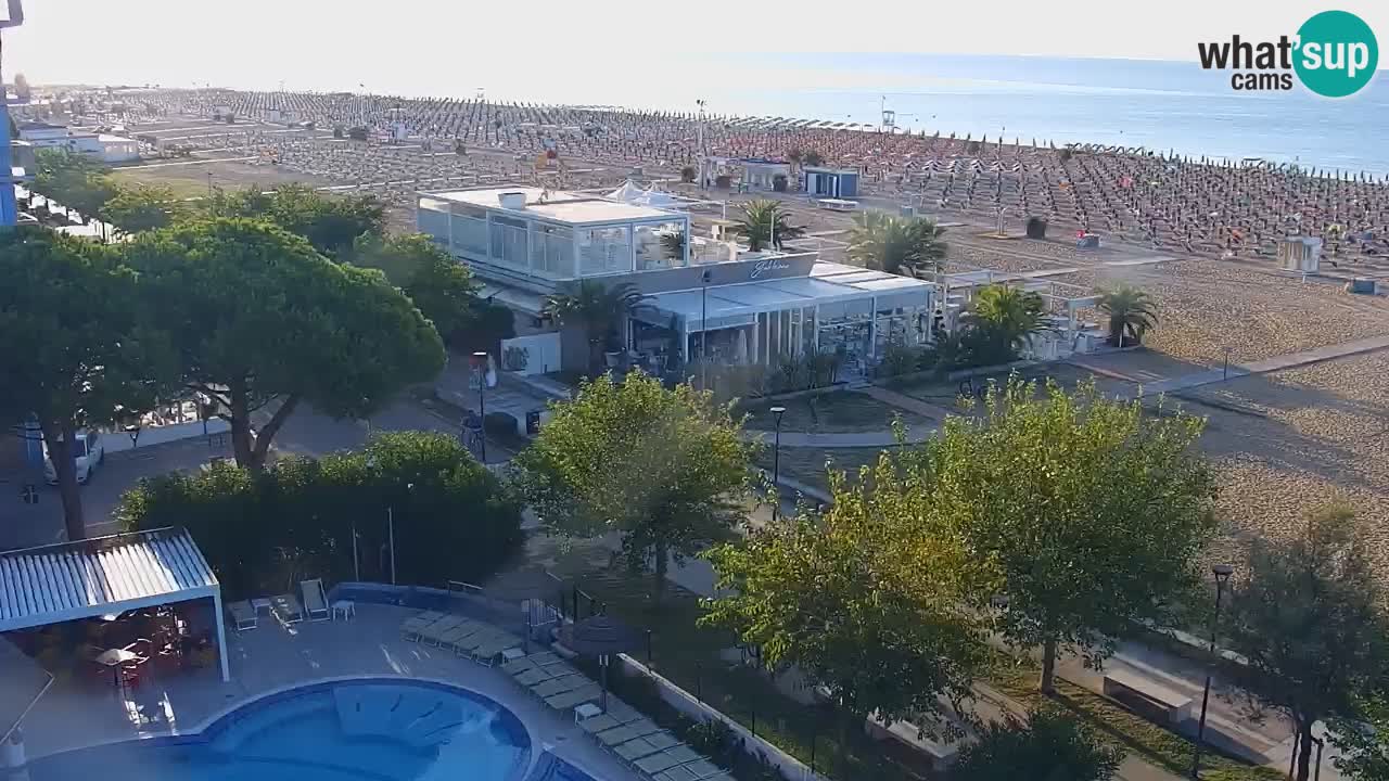 Webcam en vivo playa Bibione – vista desde Ashanti ApartHotel
