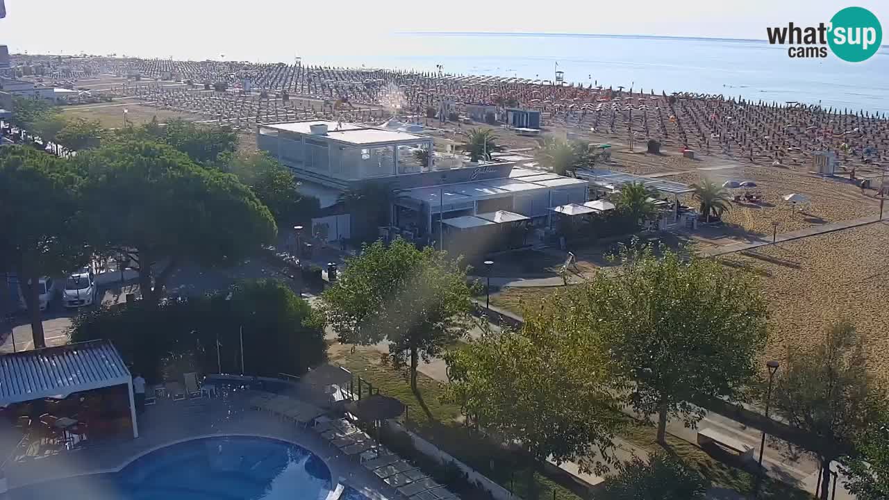 Webcam en direct plage de Bibione – vue depuis Ashanti ApartHotel