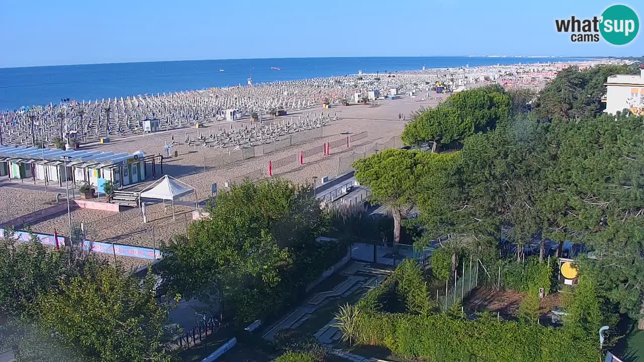 Webcam en vivo playa Bibione – vista desde Ashanti ApartHotel