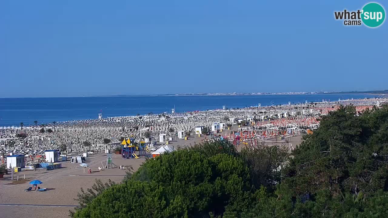 Webcam en direct plage de Bibione – vue depuis Ashanti ApartHotel