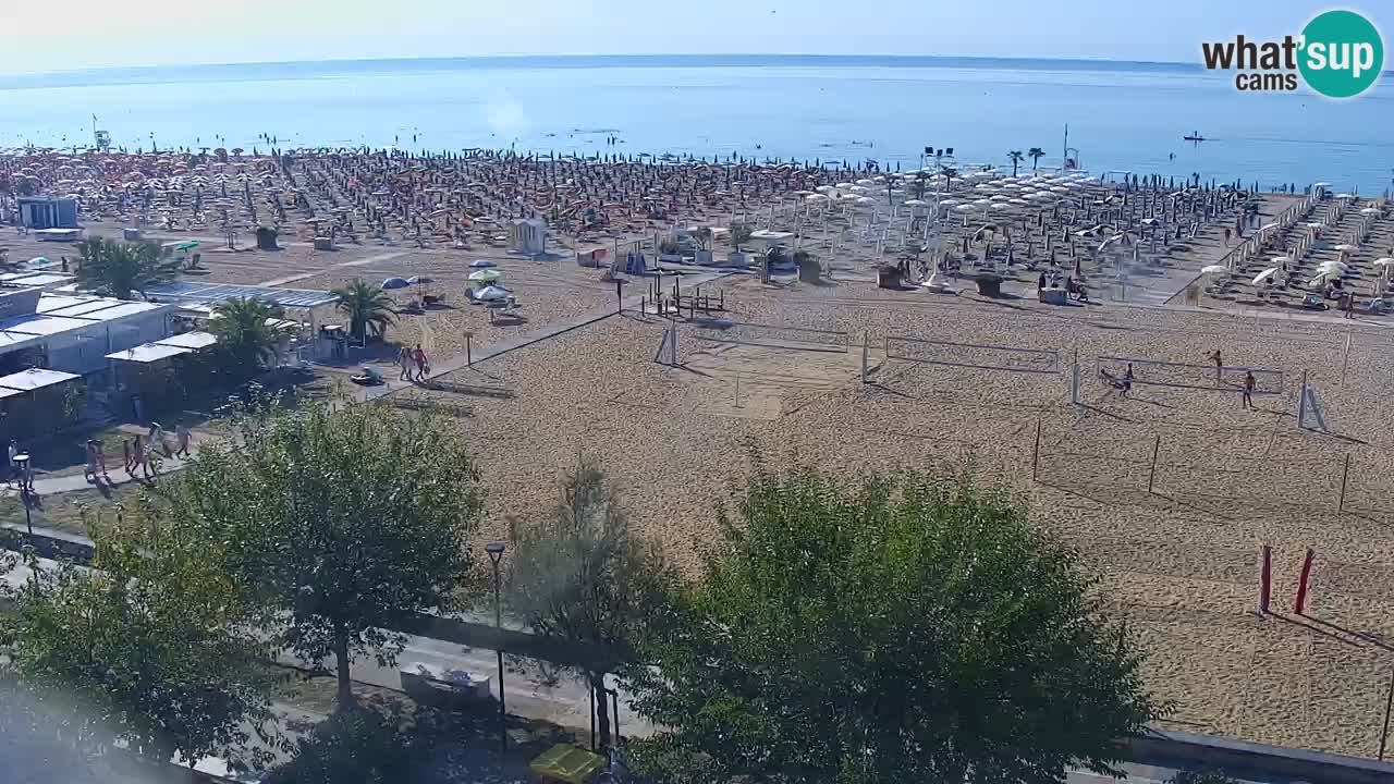 Webcam en direct plage de Bibione – vue depuis Ashanti ApartHotel