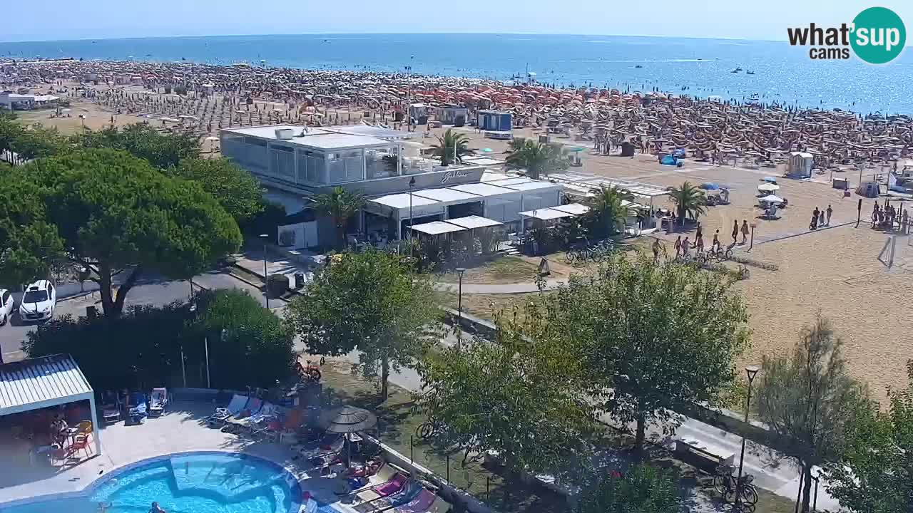 Webcam en vivo playa Bibione – vista desde Ashanti ApartHotel