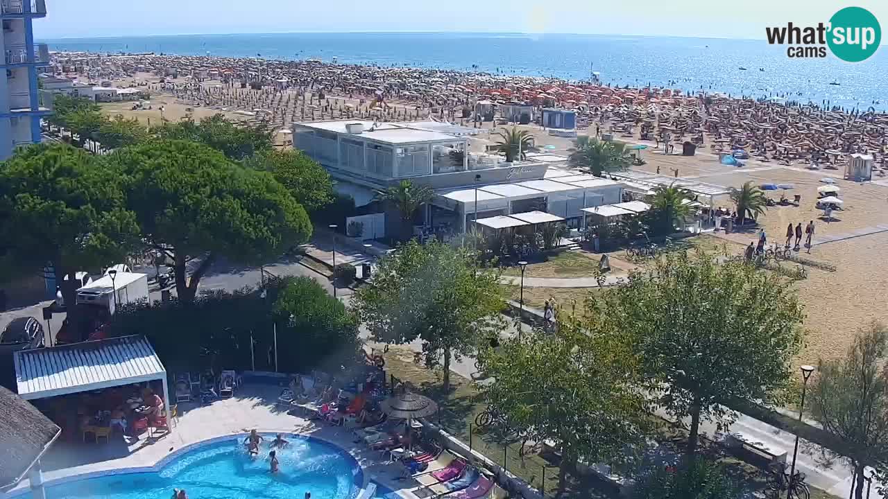 Webcam en direct plage de Bibione – vue depuis Ashanti ApartHotel