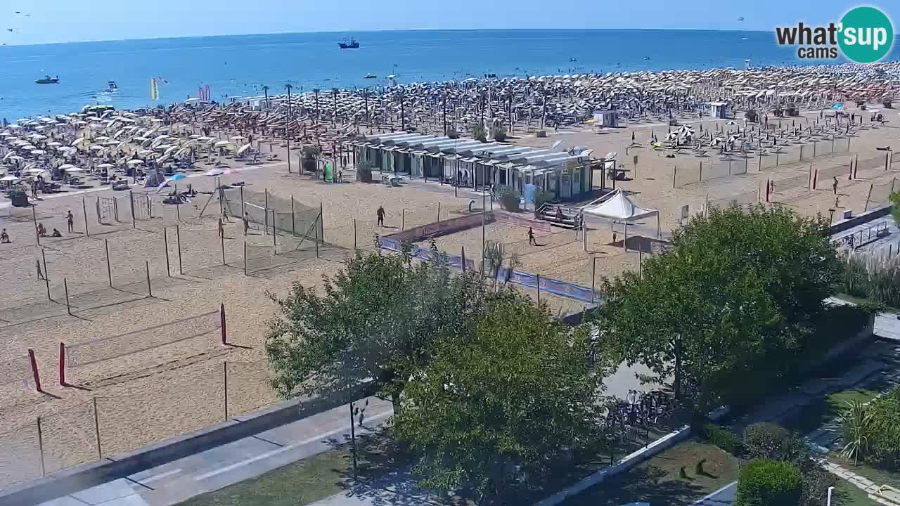Webcam en vivo playa Bibione – vista desde Ashanti ApartHotel