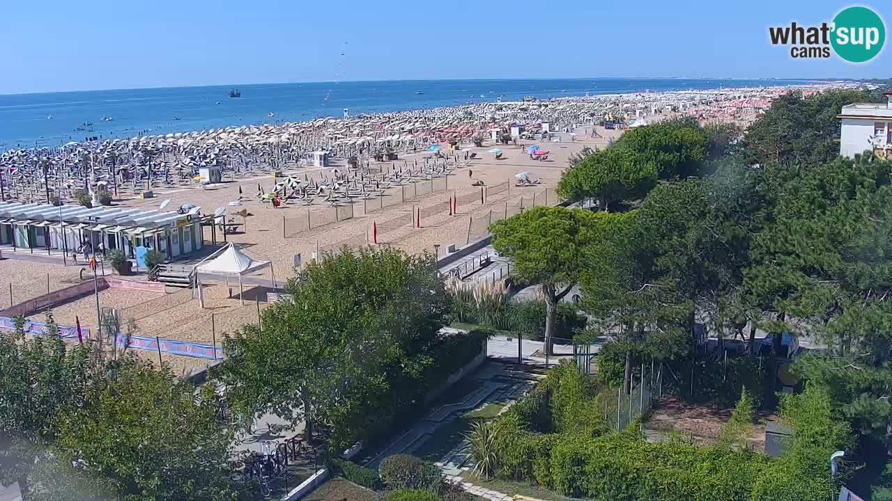 Webcam en direct plage de Bibione – vue depuis Ashanti ApartHotel