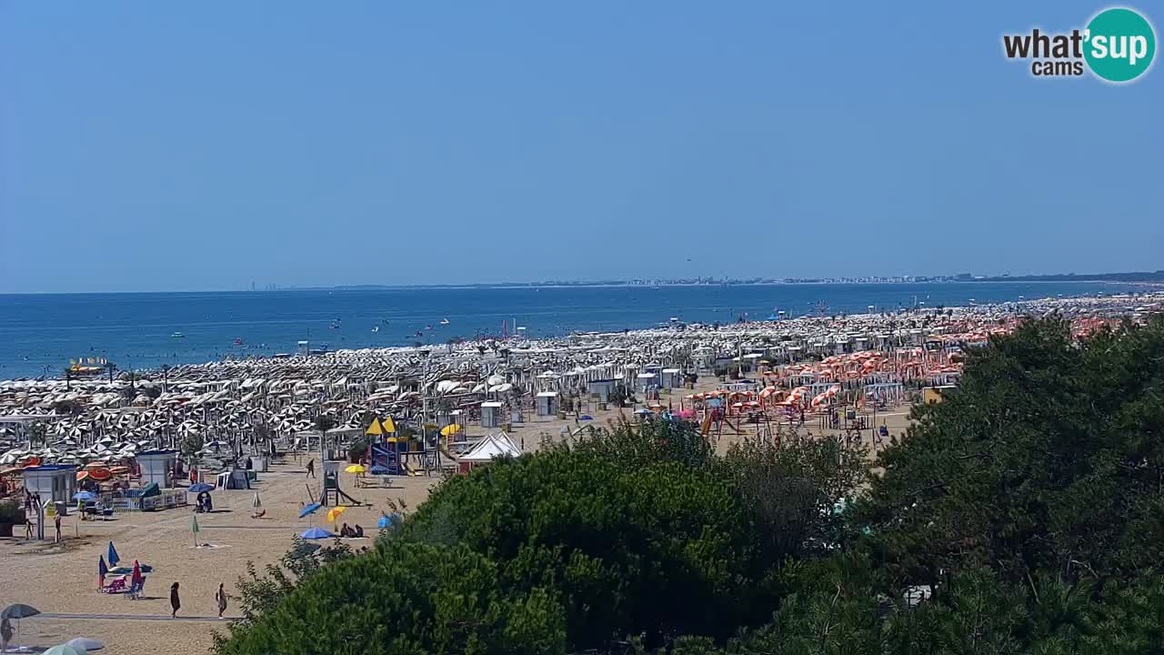 Webcam en direct plage de Bibione – vue depuis Ashanti ApartHotel