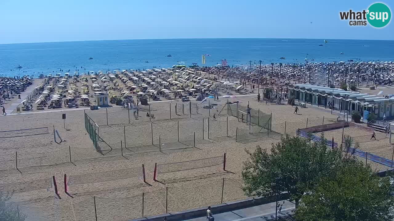 Webcam en direct plage de Bibione – vue depuis Ashanti ApartHotel