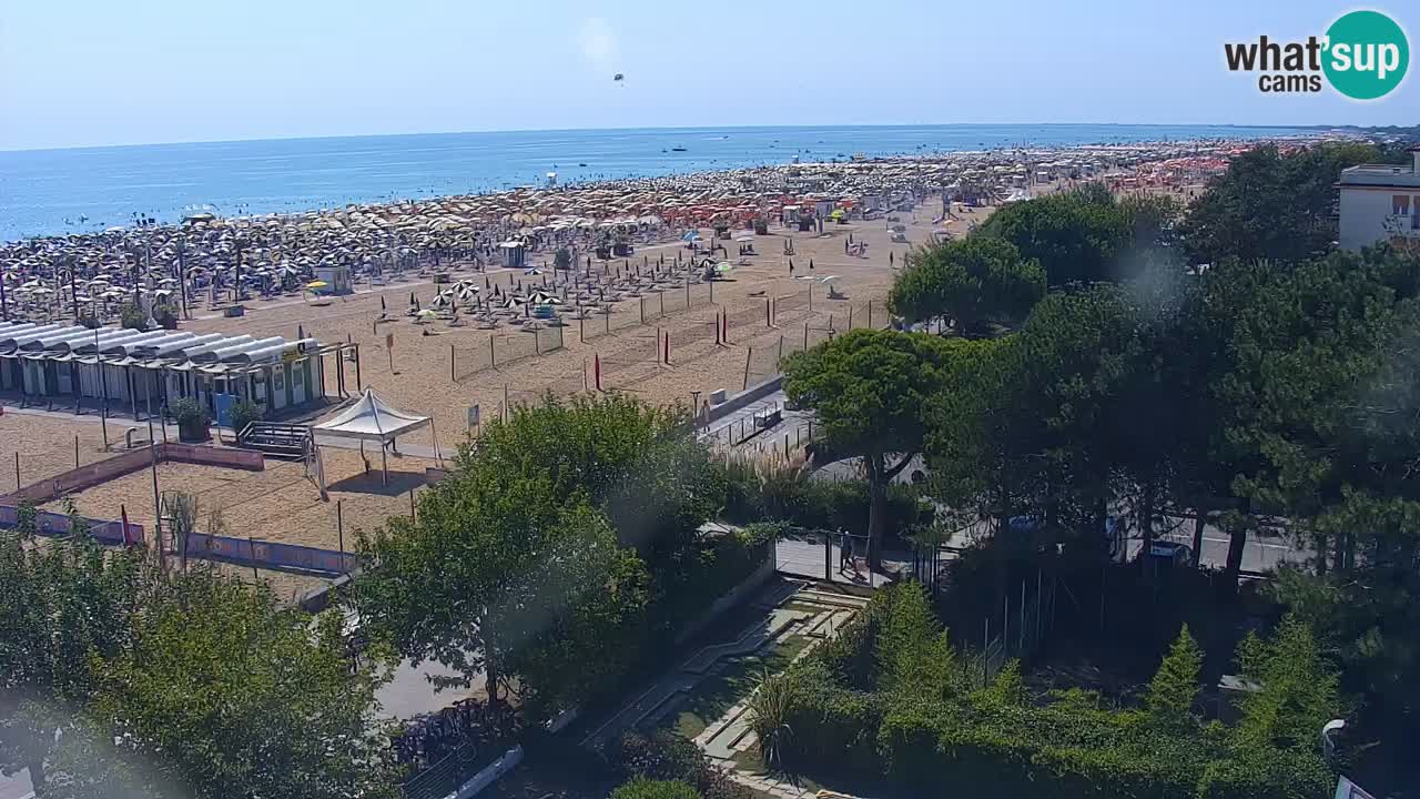 Webcam en direct plage de Bibione – vue depuis Ashanti ApartHotel