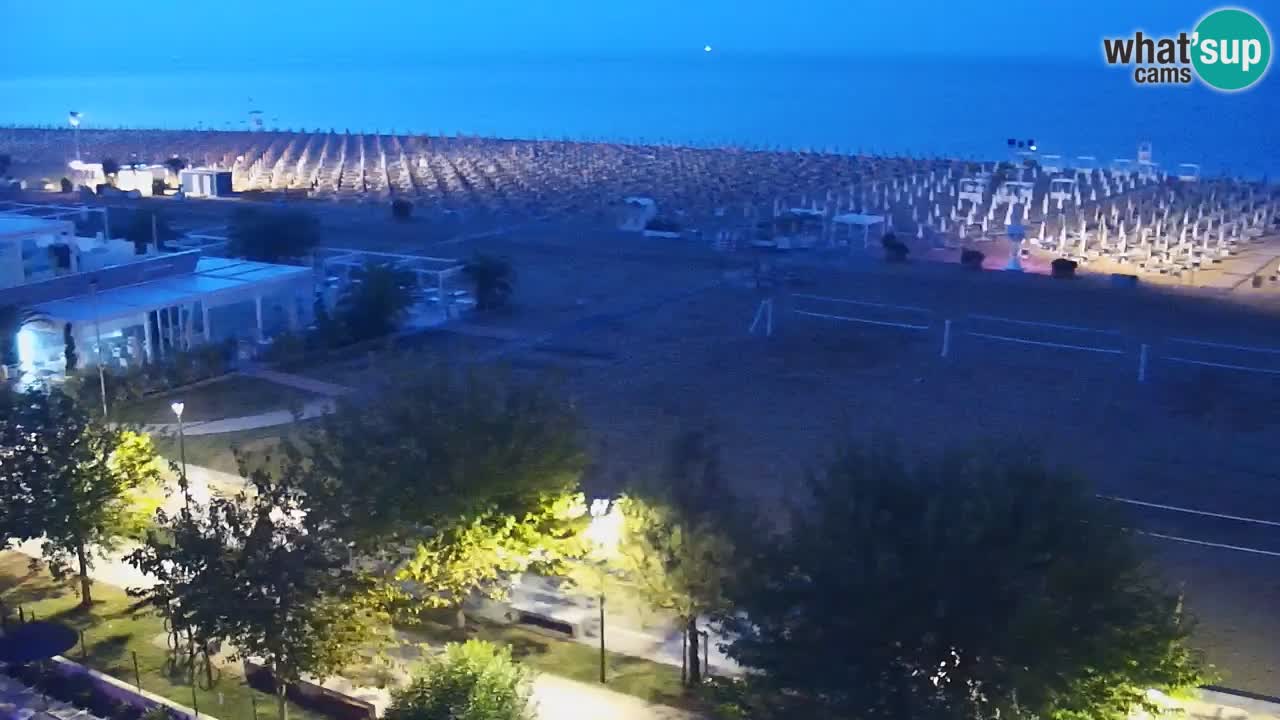 Webcam en direct plage de Bibione – vue depuis Ashanti ApartHotel