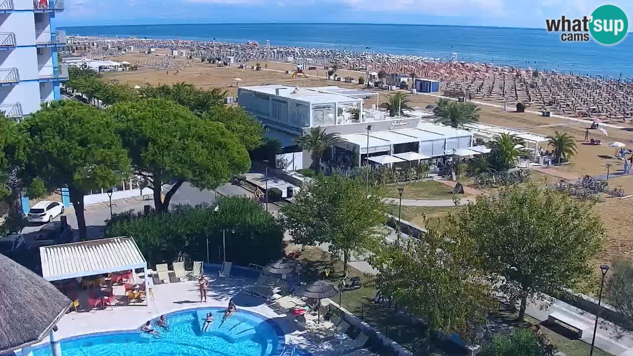 Webcam en vivo playa Bibione – vista desde Ashanti ApartHotel