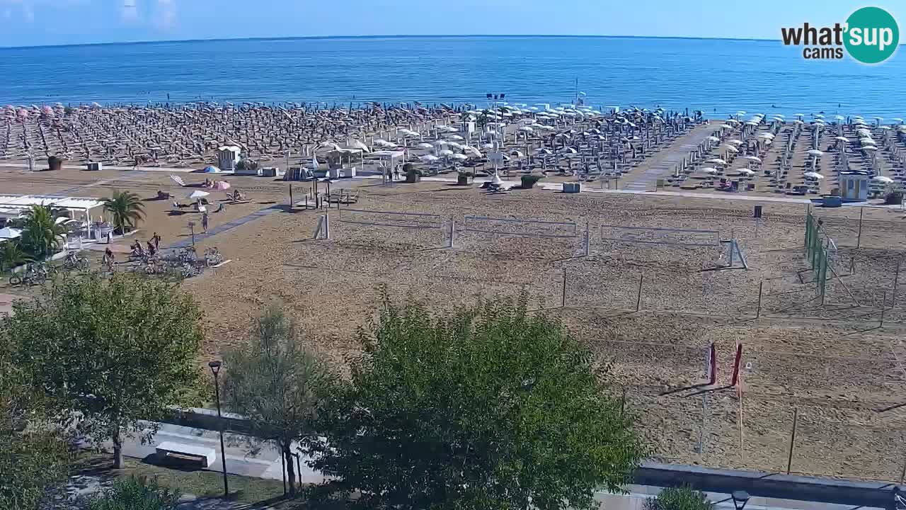 Webcam en direct plage de Bibione – vue depuis Ashanti ApartHotel