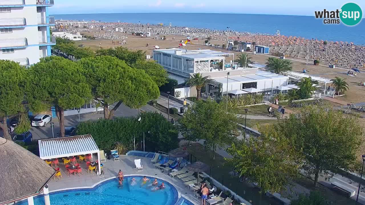 Webcam en vivo playa Bibione – vista desde Ashanti ApartHotel