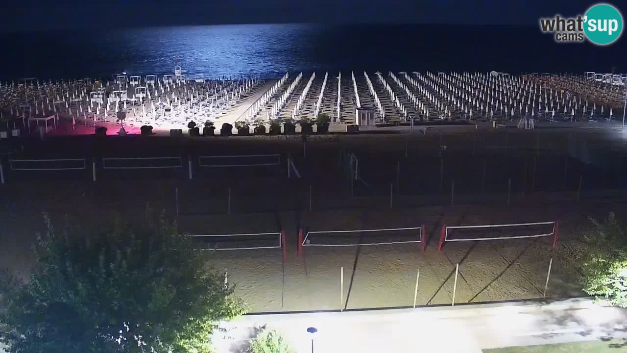 Web kamera Bibione plaža – pogled sa Ashanti ApartHotela