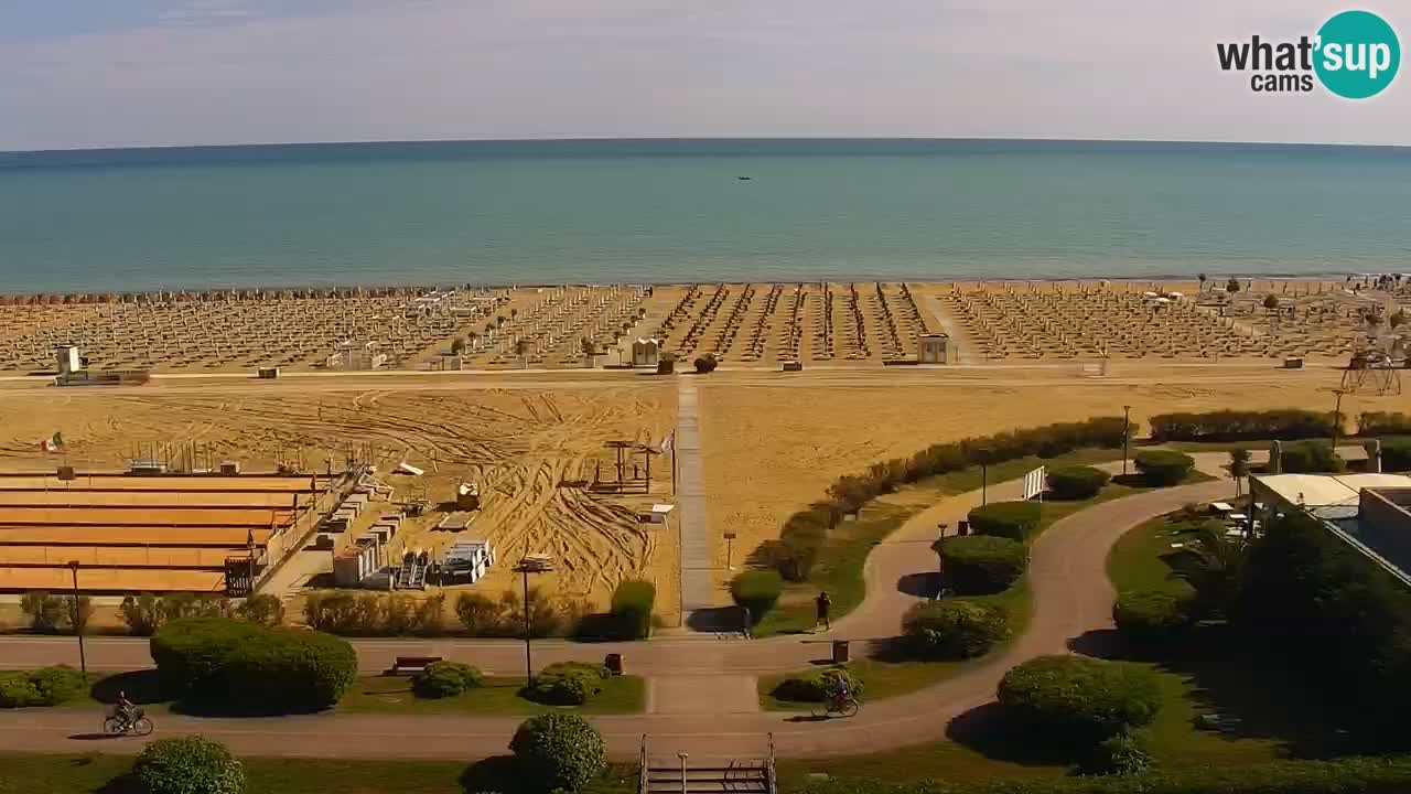 La spiaggia di Bibione webcam live e piazzale Zenit