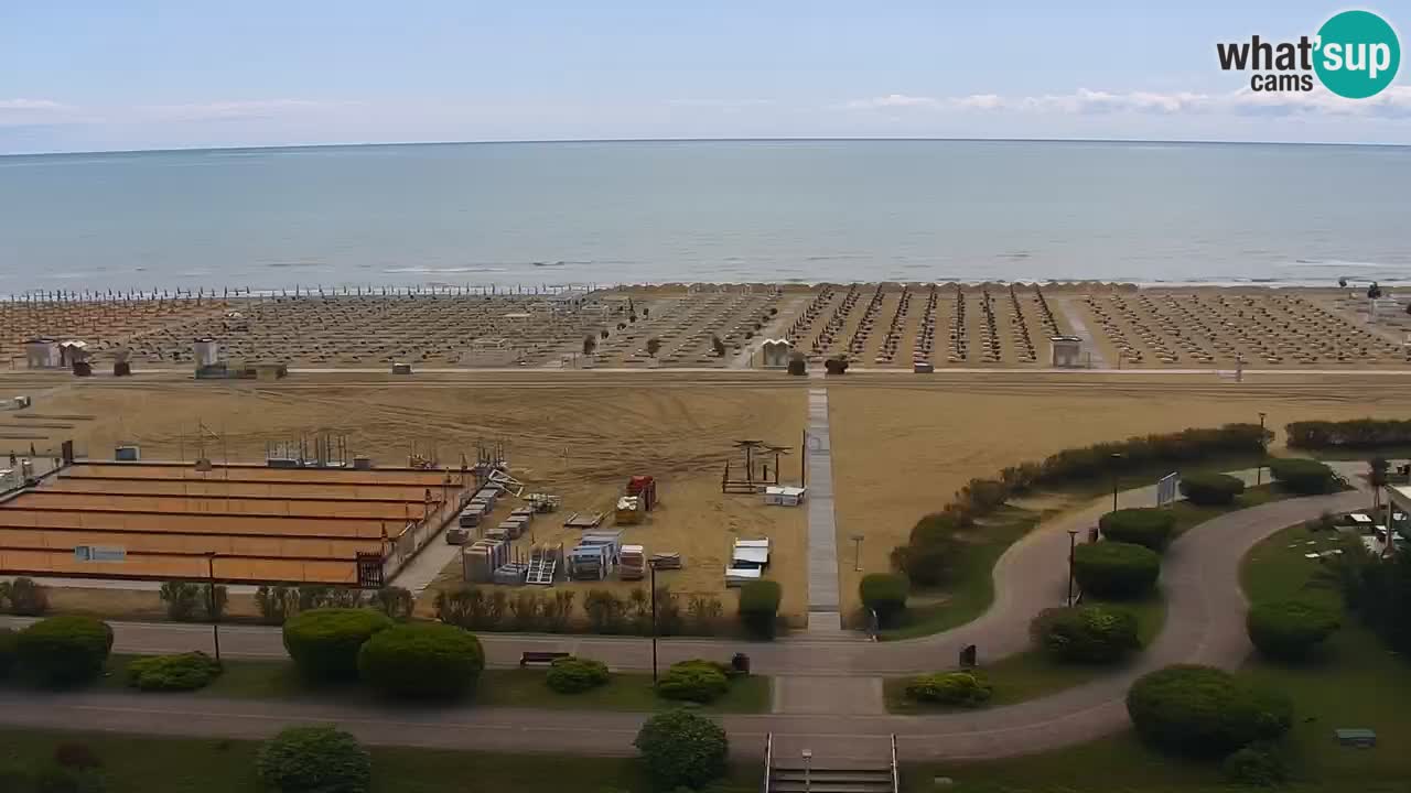 La spiaggia di Bibione webcam live e piazzale Zenit