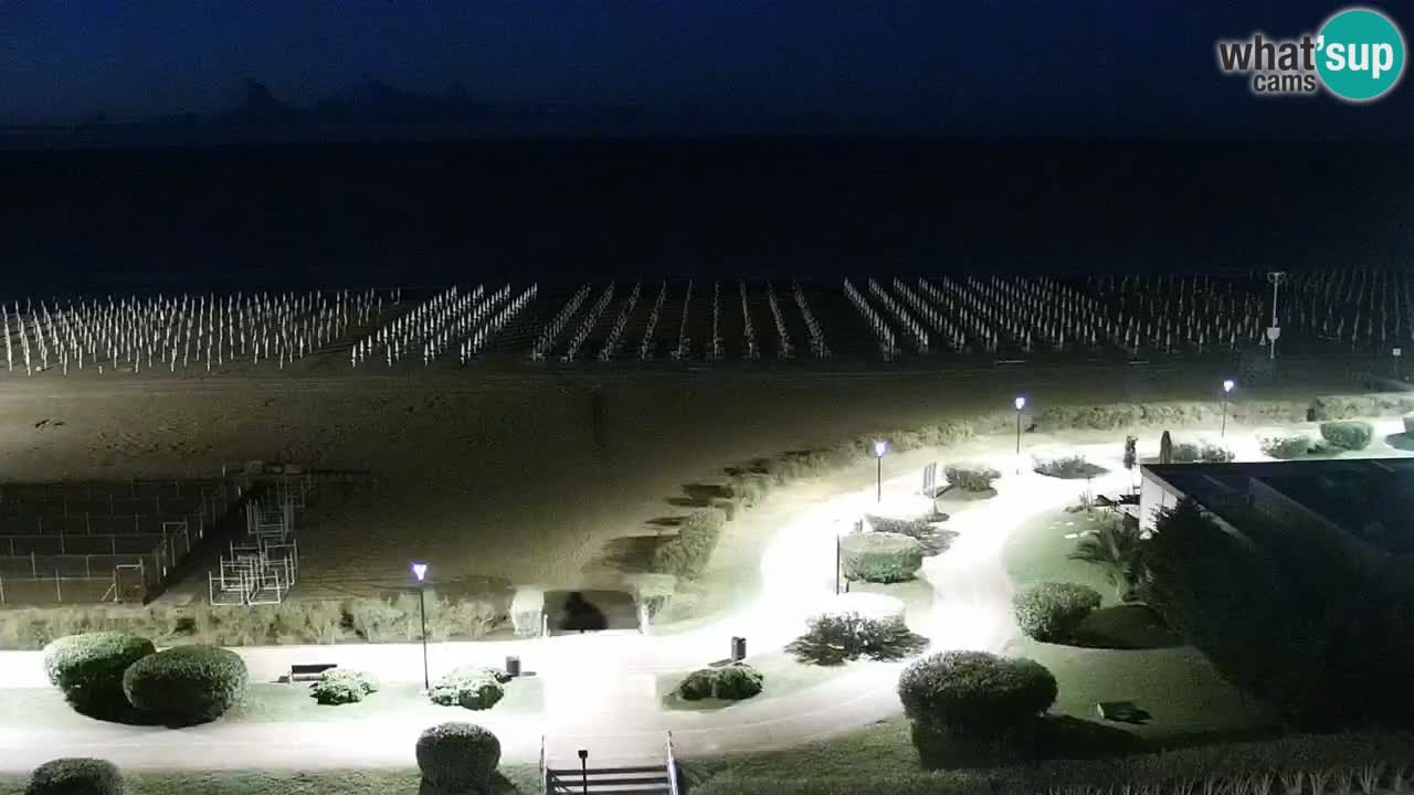 La spiaggia di Bibione webcam live e piazzale Zenit