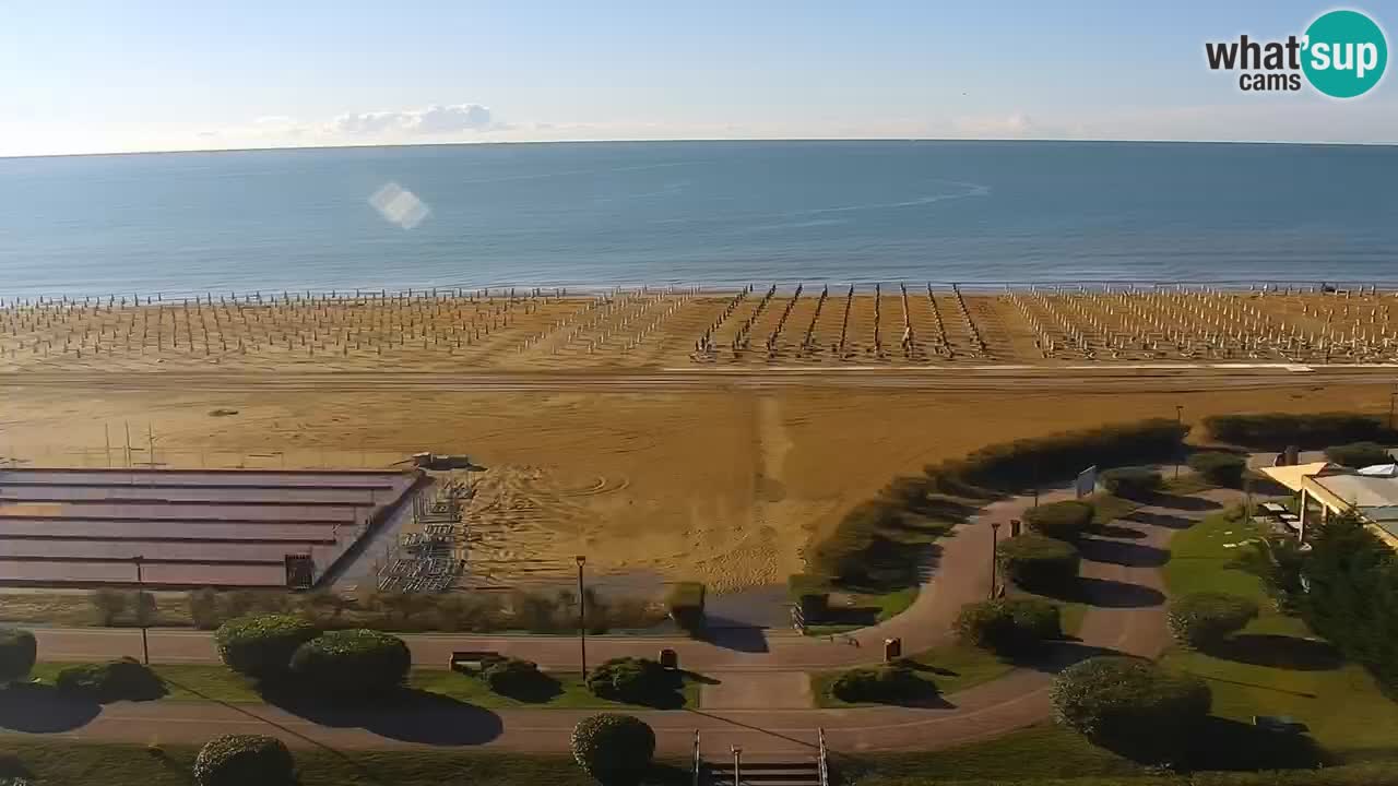 La spiaggia di Bibione webcam live e piazzale Zenit