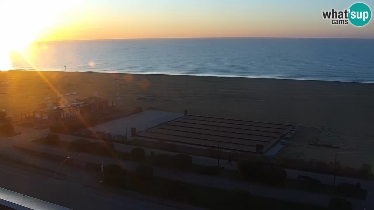 La spiaggia di Bibione webcam live e piazzale Zenit