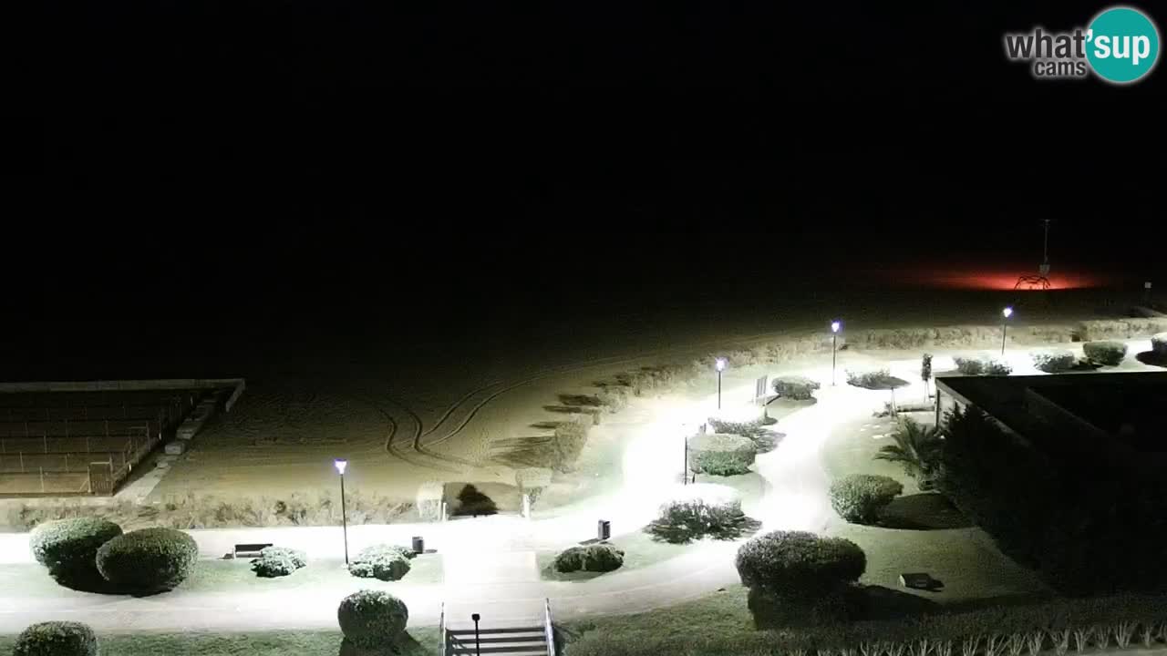 La spiaggia di Bibione webcam live e piazzale Zenit