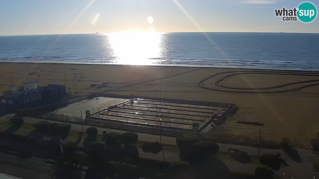 The beach of Bibione webcam – Italy