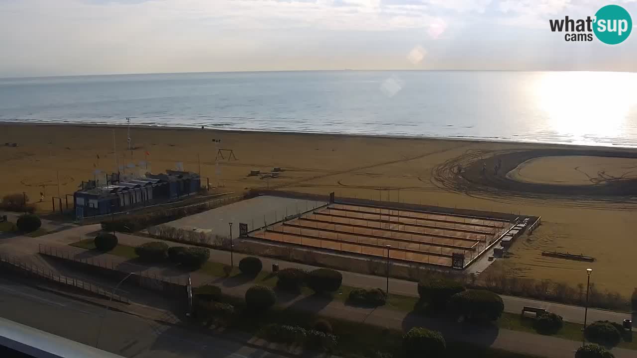 The beach of Bibione webcam – Italy