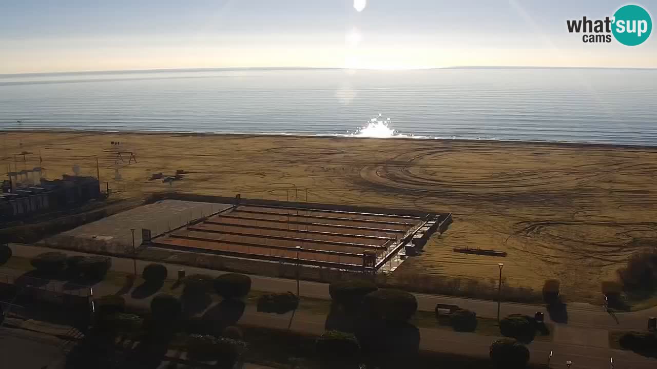 The beach of Bibione webcam – Italy