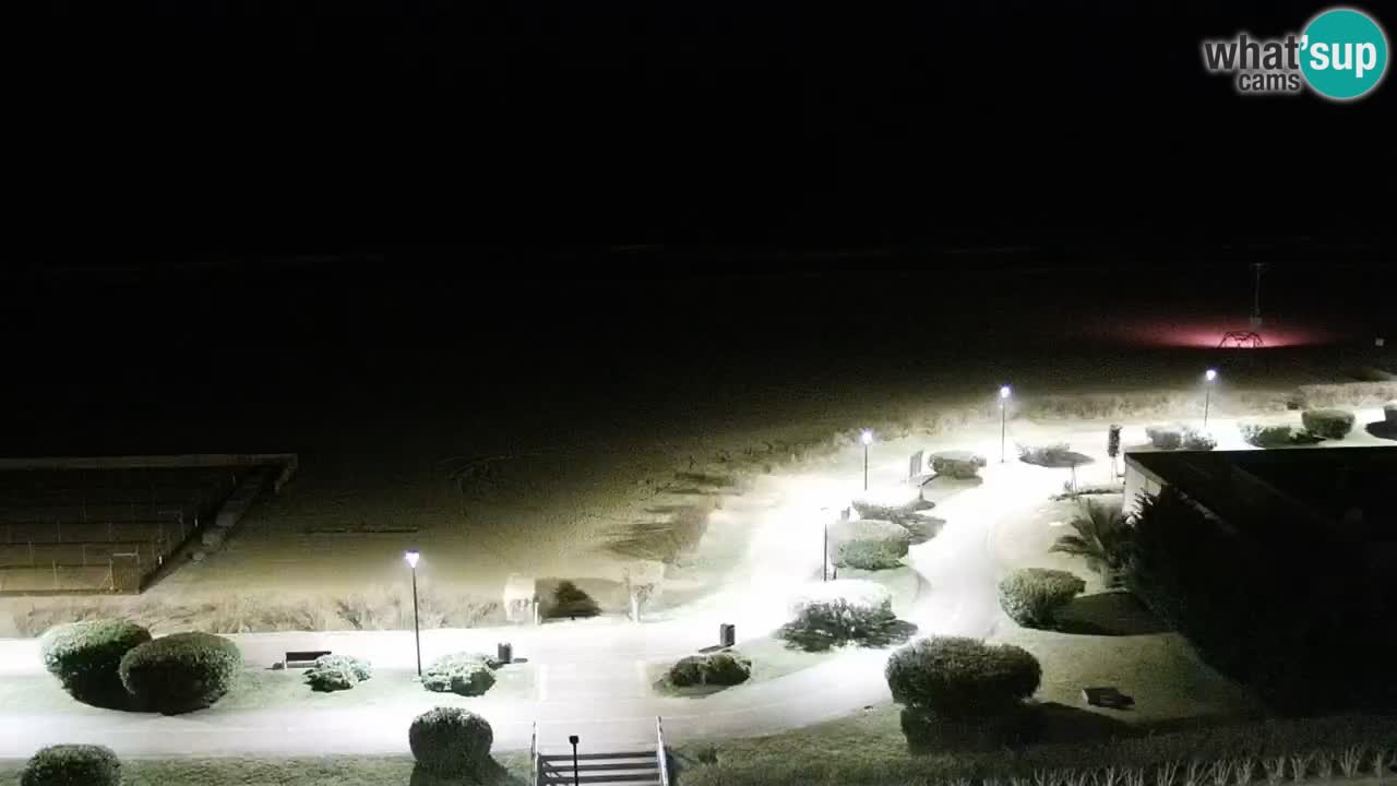 La spiaggia di Bibione webcam live e piazzale Zenit