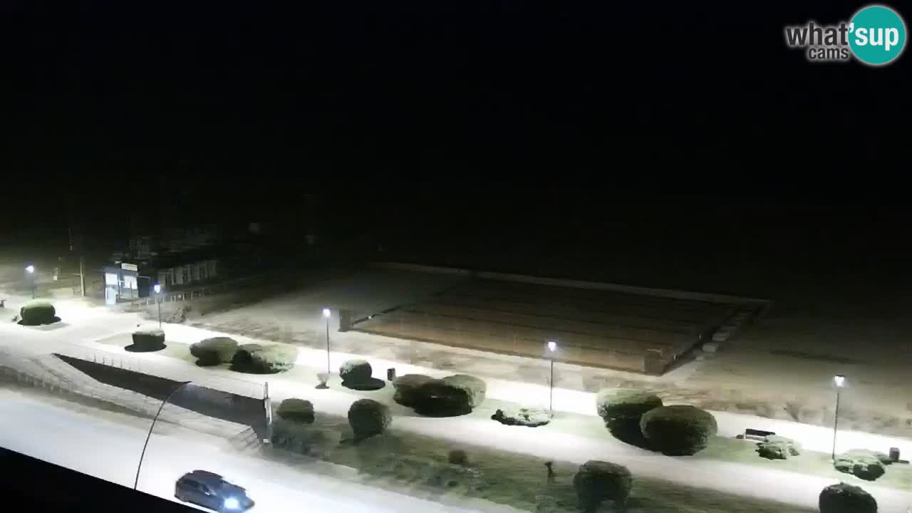 La spiaggia di Bibione webcam live e piazzale Zenit