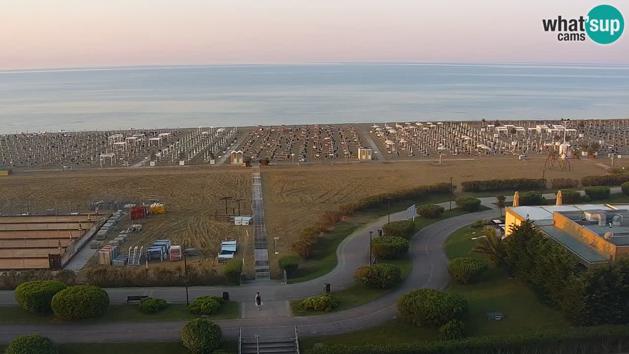 La spiaggia di Bibione webcam live e piazzale Zenit