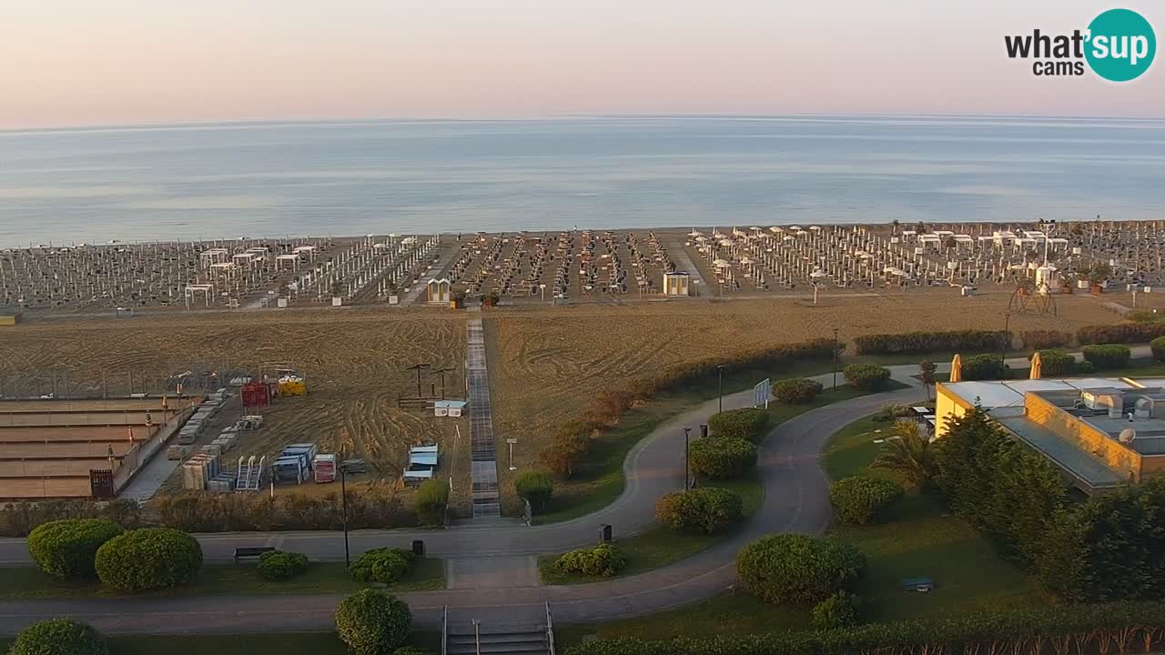La spiaggia di Bibione webcam live e piazzale Zenit