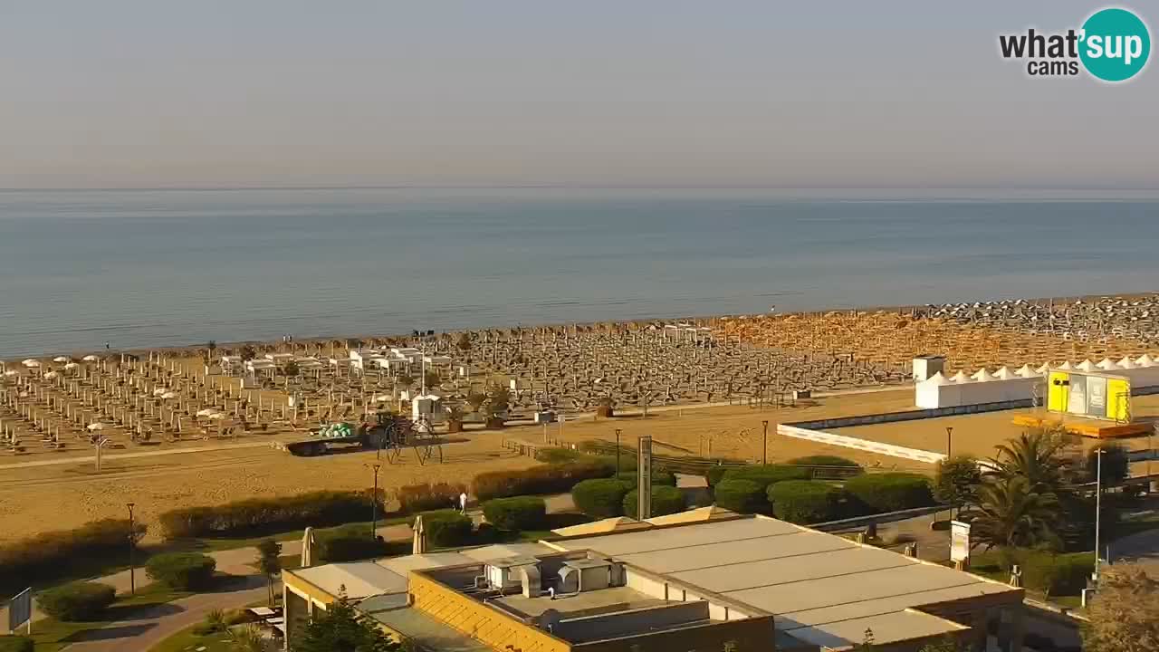 The beach of Bibione webcam – Italy