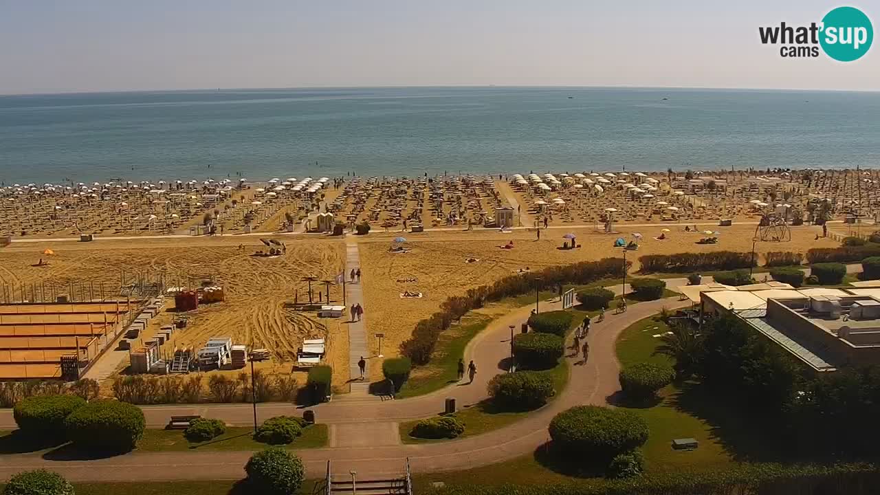 La spiaggia di Bibione webcam live e piazzale Zenit