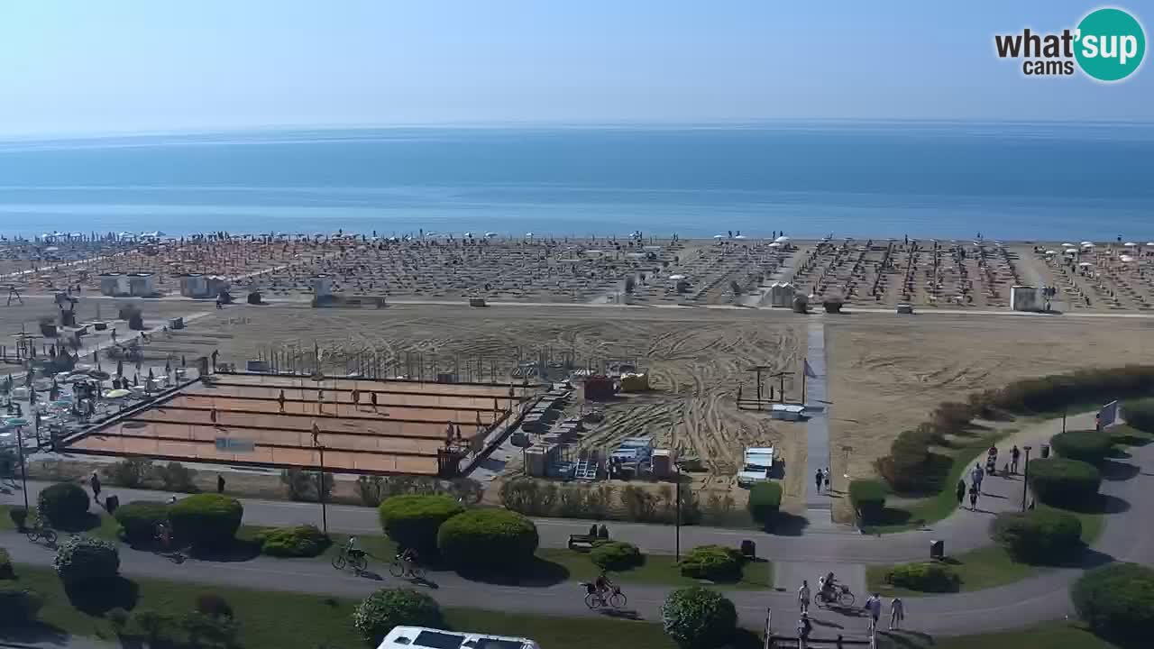 The beach of Bibione webcam – Italy