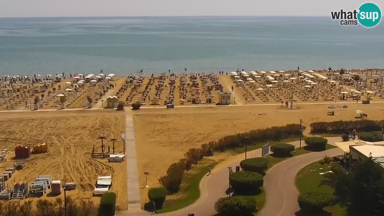 La spiaggia di Bibione webcam live e piazzale Zenit
