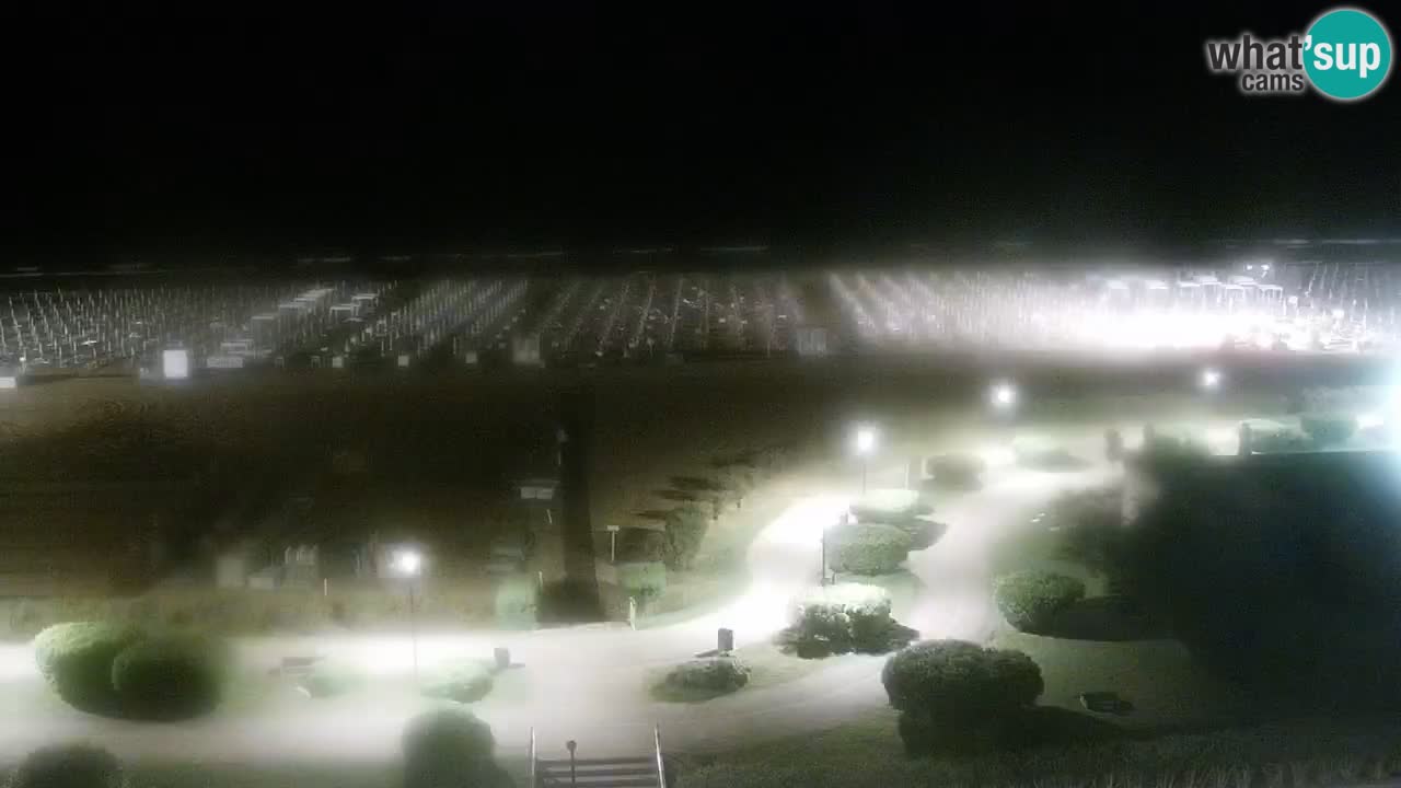 La spiaggia di Bibione webcam live e piazzale Zenit