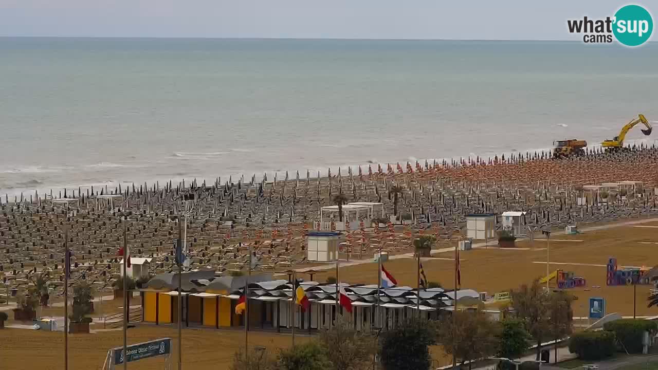 La spiaggia di Bibione webcam live e piazzale Zenit