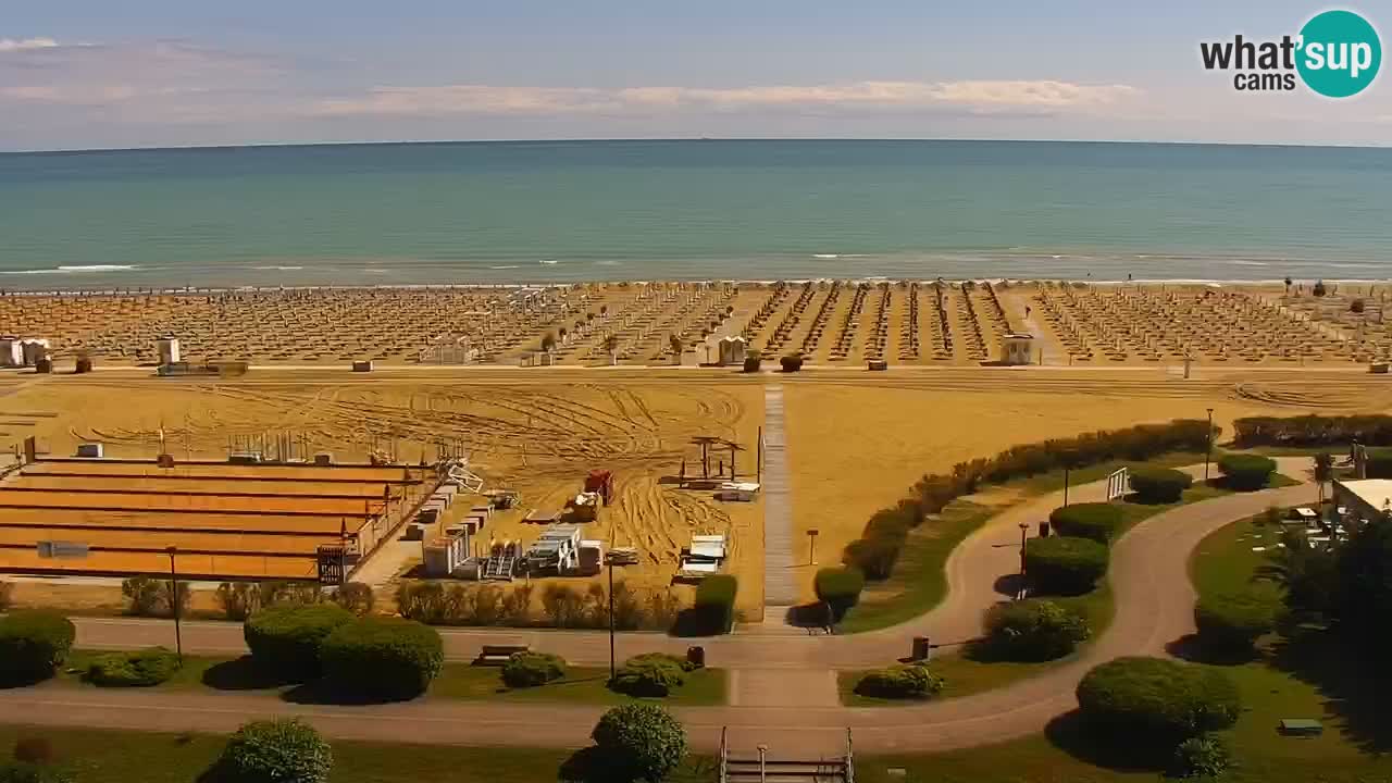 The beach of Bibione webcam – Italy