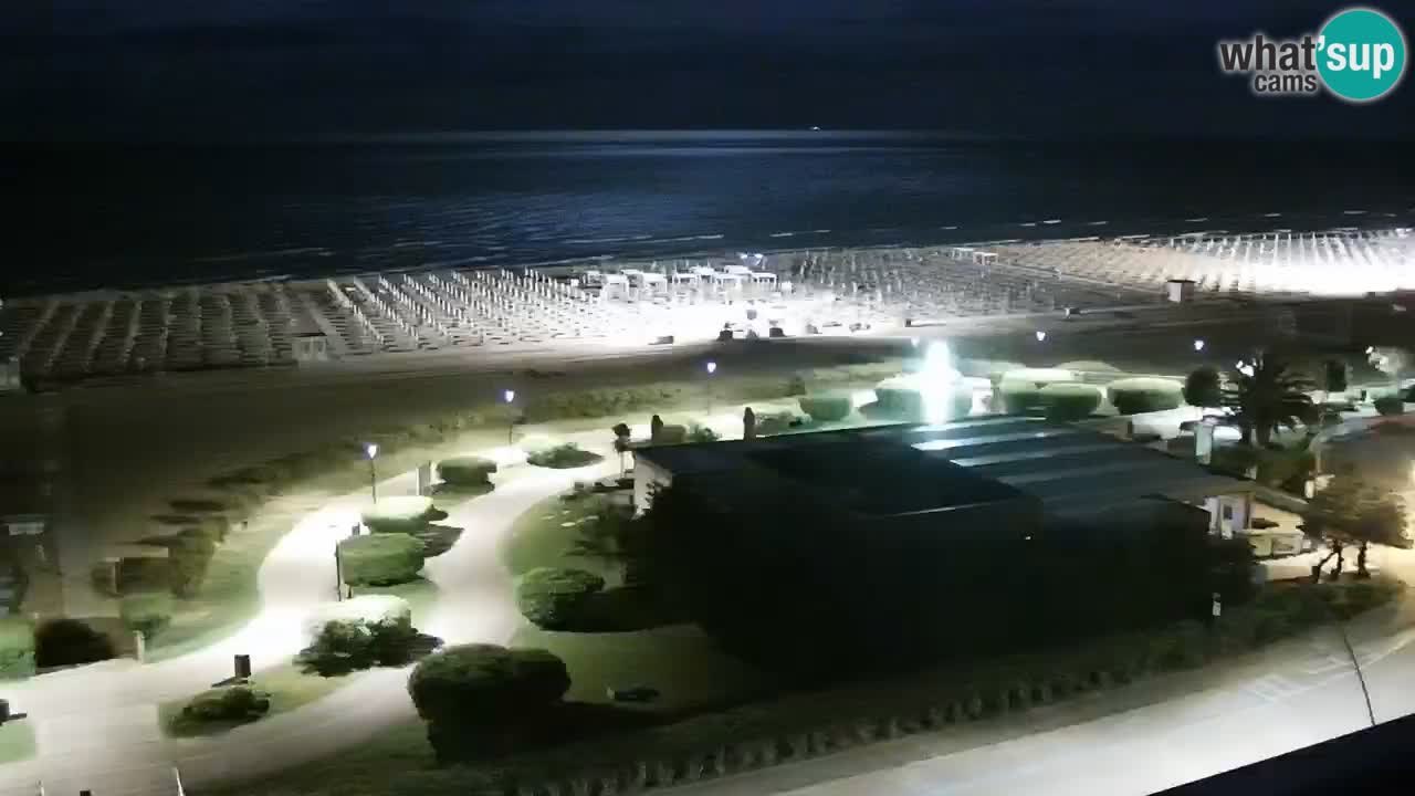 La spiaggia di Bibione webcam live e piazzale Zenit