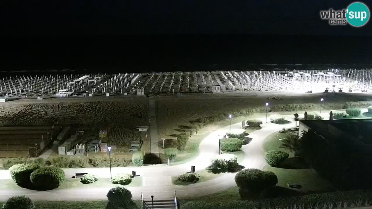 La spiaggia di Bibione webcam live e piazzale Zenit