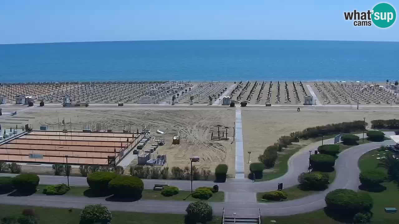 La spiaggia di Bibione webcam live e piazzale Zenit