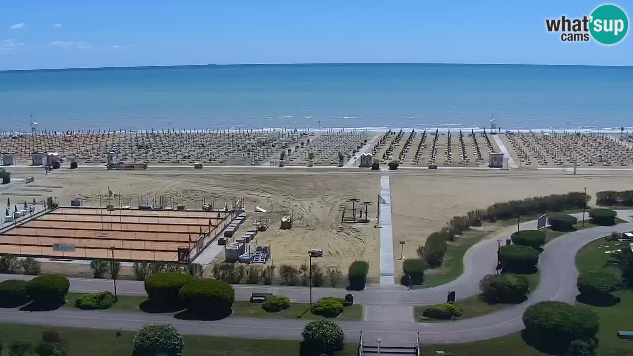 La spiaggia di Bibione webcam live e piazzale Zenit